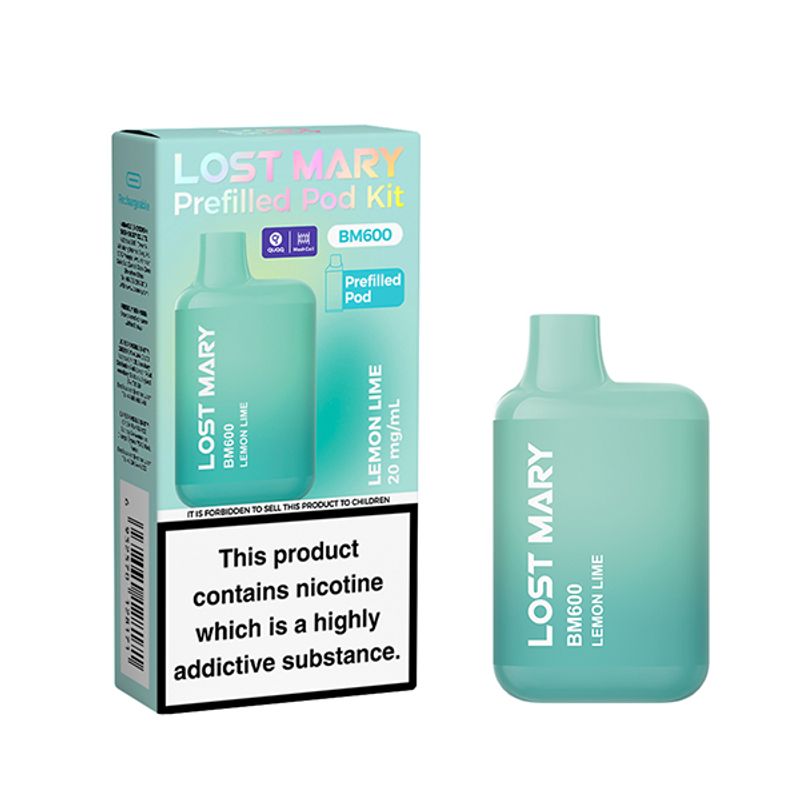Lost Mary prefilled pod kit lemon lime zoom distro in UK
