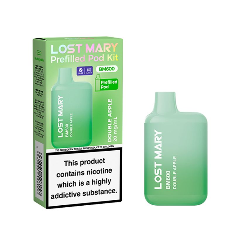 Lost Mary prefilled pod kit with packaging Double apple zoom distro in UK