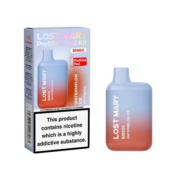 Lost Mary prefilled pod kit with packaging watermelon ice zoom distro in UK