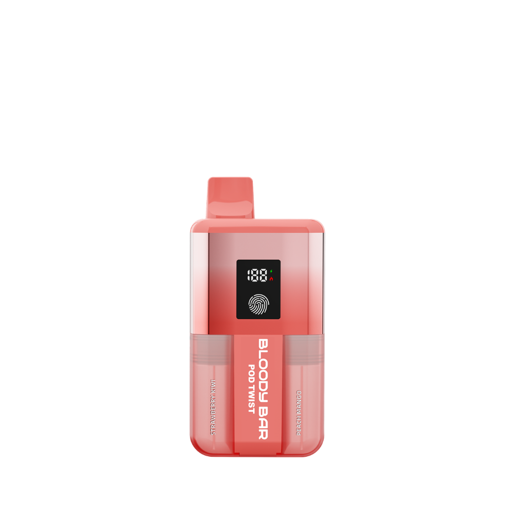 Bloody Bar | Pod Twist | Prefilled Pod Kit | Strawberry Kiwi / Peach Mango | 20K | Pack of 5