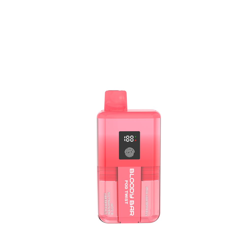 Bloody Bar | Pod Twist | Prefilled Pod Kit | Strawberry Watermelon Bgum / Strawberry Kiwi | 20K | Pack of 5