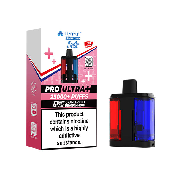 Hayati Pro Ultra 25K | Replacement Pods | Strawberry Grapefruit / Strawberry Dragonfruit