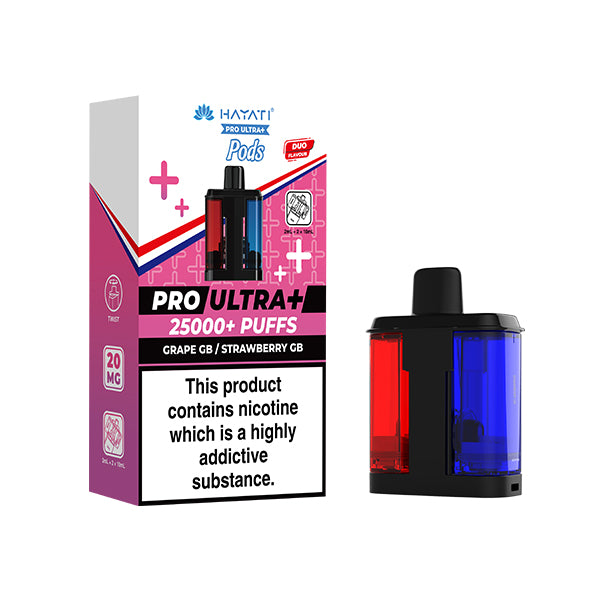 Hayati Pro Ultra 25K | Replacement Pods | Grape GB / Strawberry GB