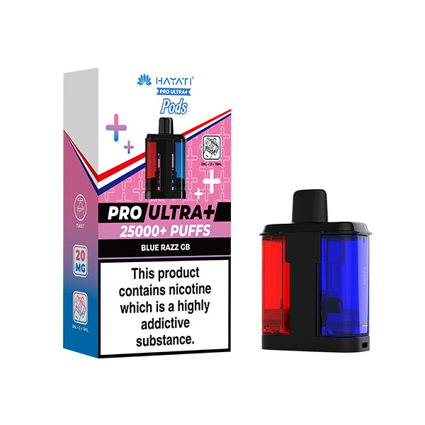 Hayati Pro Ultra 25K | Replacement Pods | Red Razz GB / Blue Razz GB