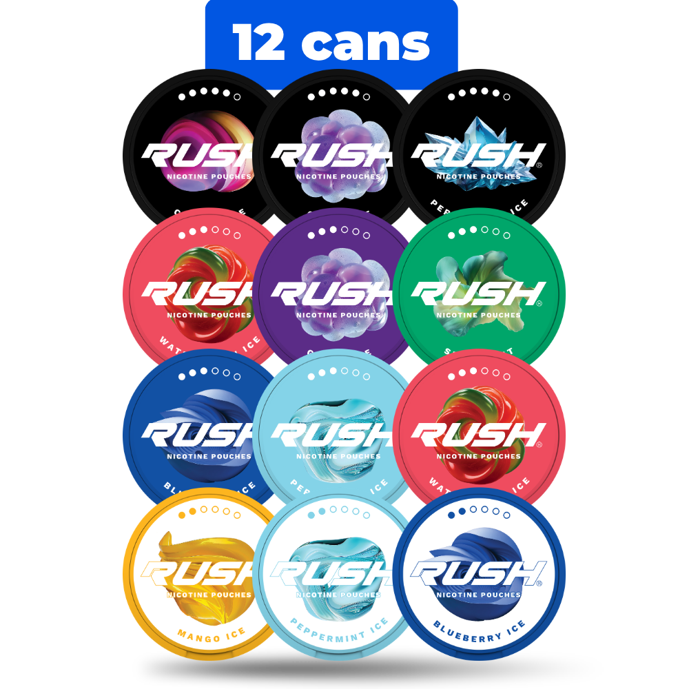 RUSH | Nic Pouches | Mini Bundle | All 12 Flavours