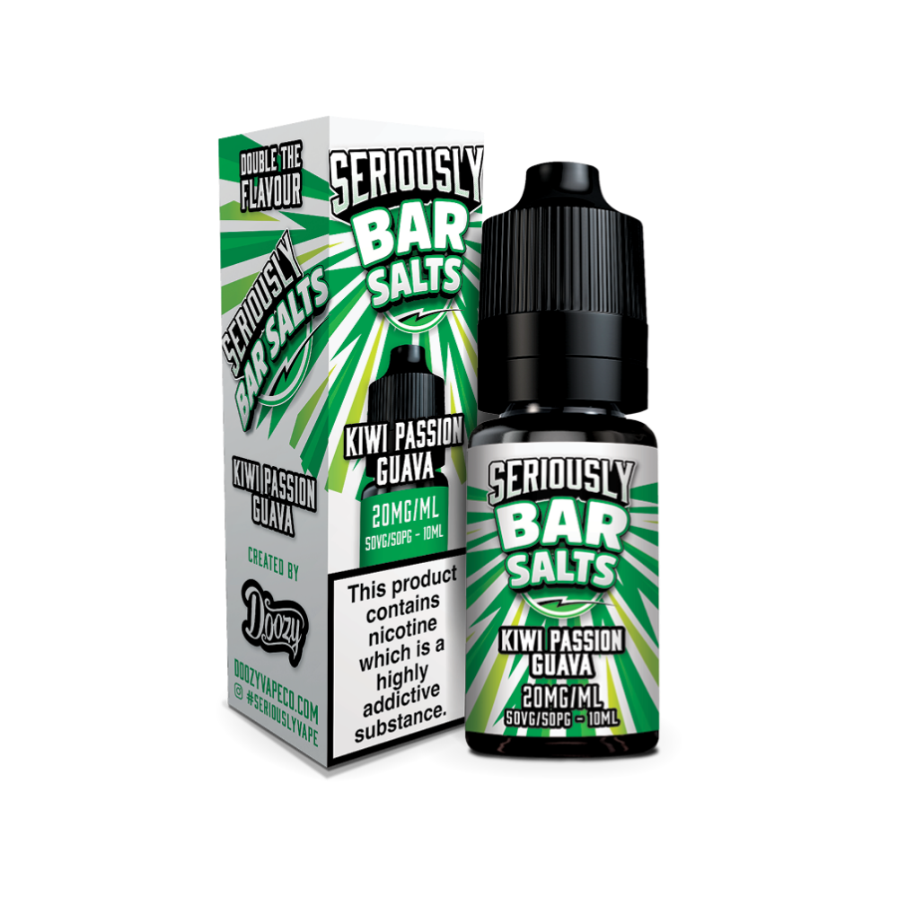 Doozy | Seriously Bar Salts | Kiwi Passion Guava | Nic Salt | 10ml