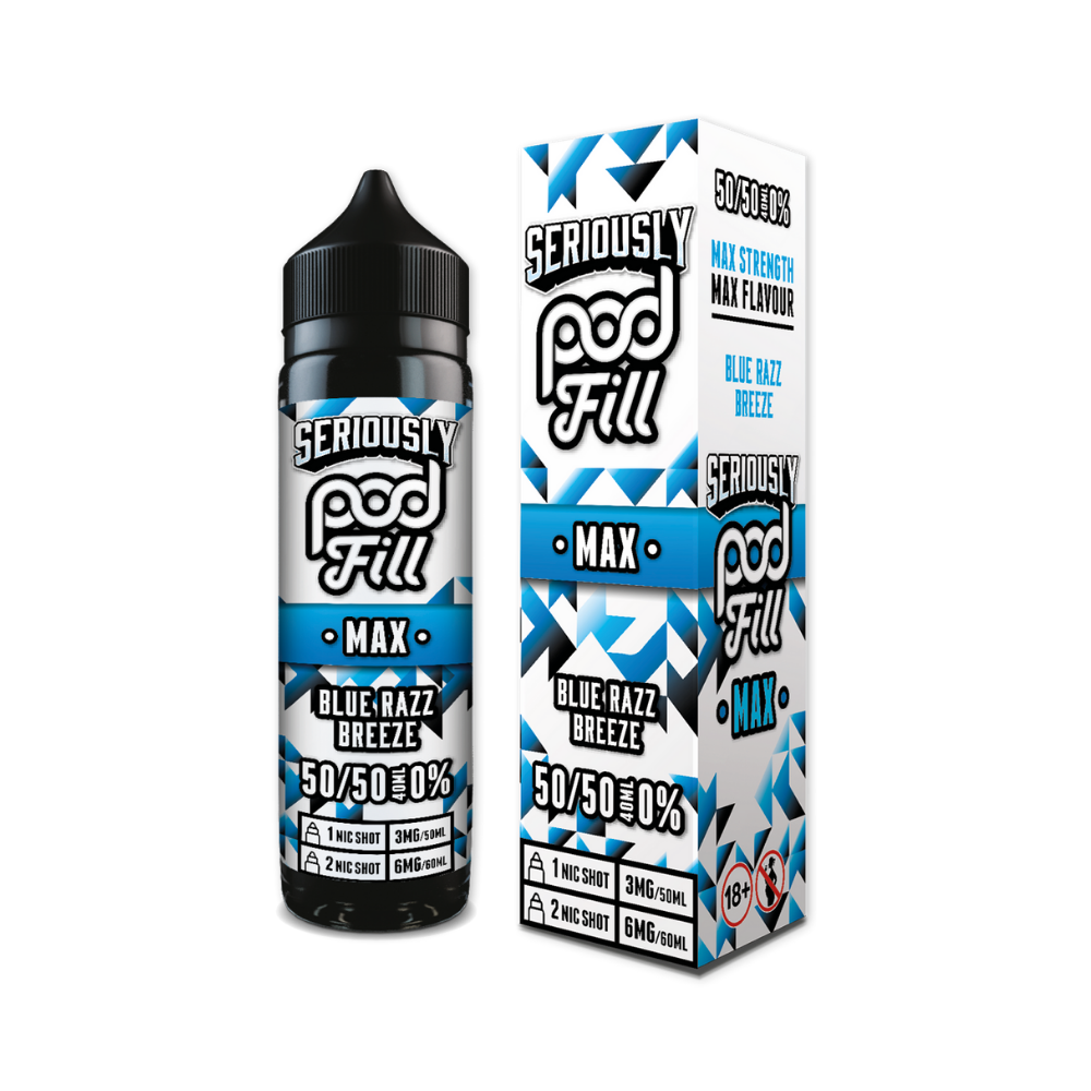 Doozy | Seriously Pod Fill Max | Blue Razz Breeze | Shortfill | 40ml