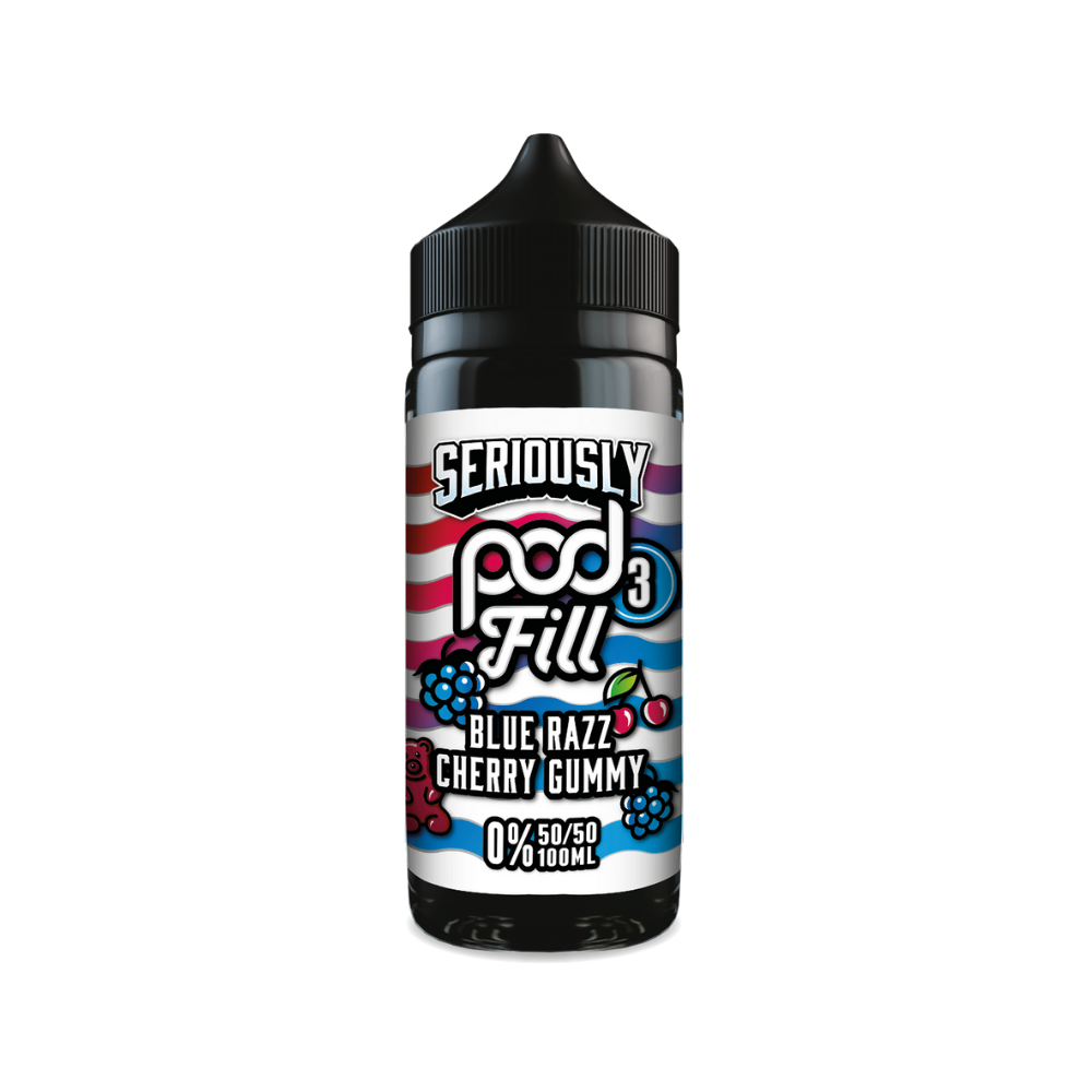 Doozy | Seriously Pod Fill X3 | Blue Razz Cherry Gummy | Shortfill | 100ml