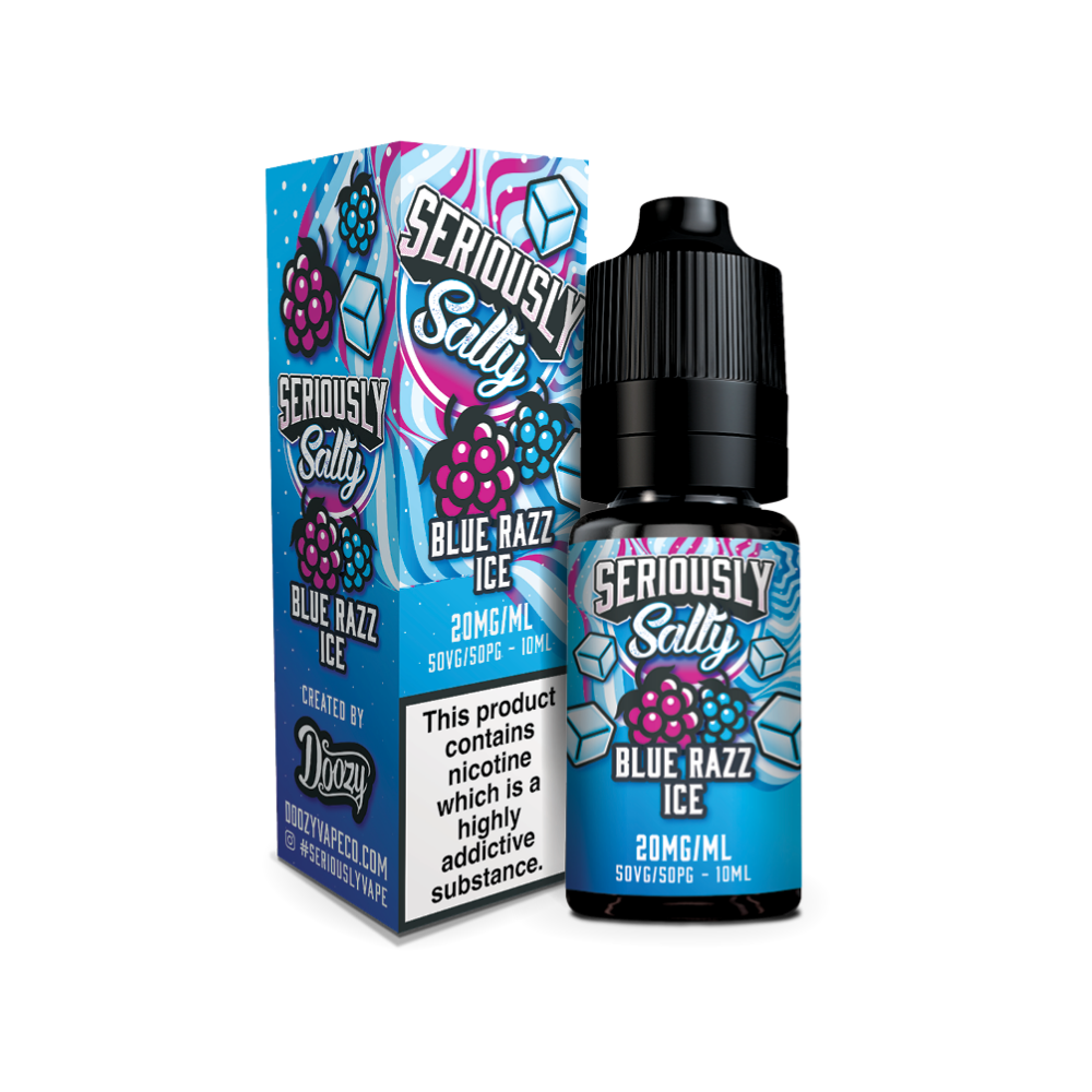 Doozy | Seriously Salty | Blue Razz Ice | Nic Salt | 10ml