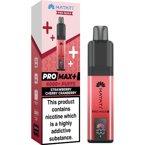 Hayati Pro Max 6000 Disposable Vape – Strawberry Cherry Cranberry Flavour UK Distributor