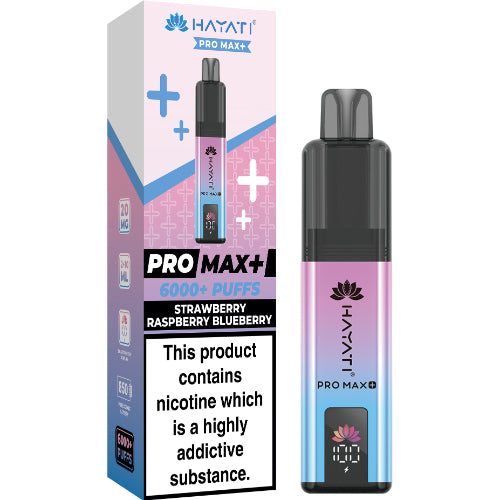 Hayati Pro Max 6000 Disposable Vape – Strawberry Raspberry Blueberry Flavour UK Wholesale