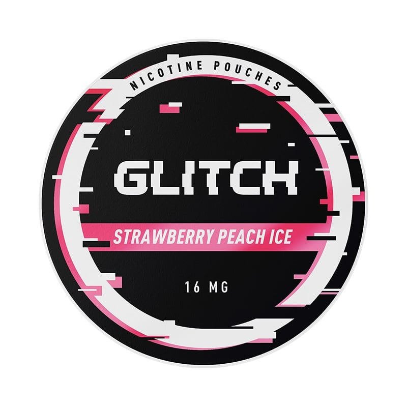 Glitch | Strawberry Peach Ice | Nic Pouches | 16mg