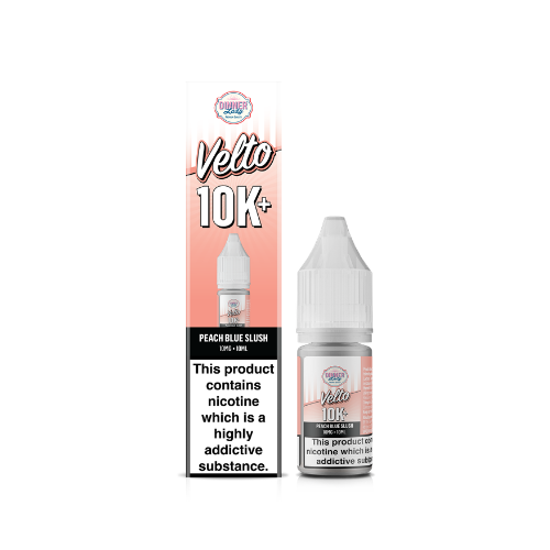 Dinner Lady Velto Peach Blue Slush Nic Salts 10mg