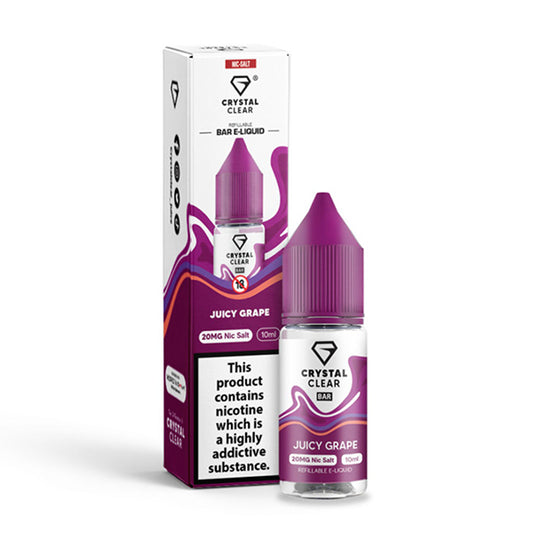 Crystal Clear Juicy Grape 10ml Nic Salt