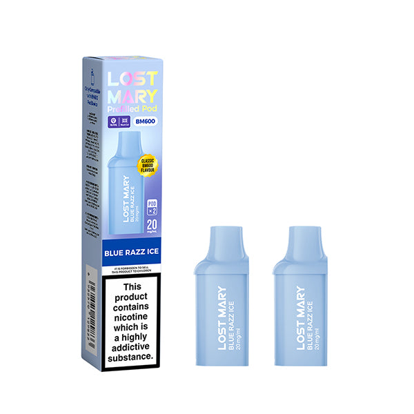 Lost Mary Blue Razz Ice vape device Nicotine Pouch in UK