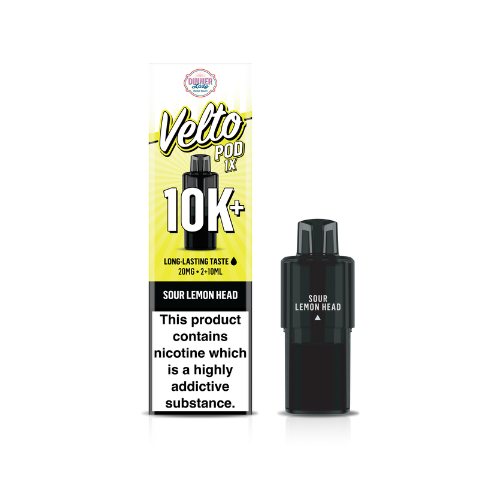 Dinner Lady Velto 10K Sour Lemon Head Prefilled Pod Kit 20mg