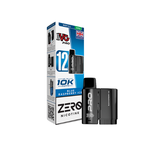 IVG | PRO 12 | Replacement Pods | Blue Raspberry Ice | 0mg