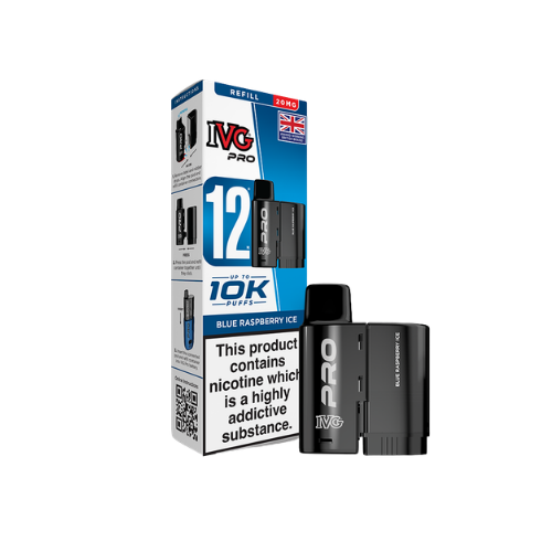 IVG | PRO 12 | Replacement Pods | Blue Raspberry Ice | 20mg