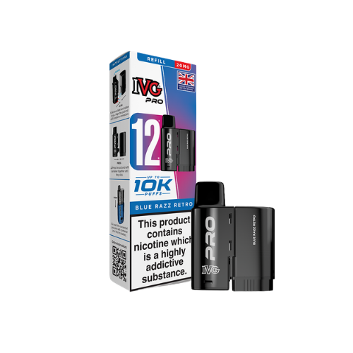 IVG | PRO 12 | Replacement Pods | Blue Razz Retro | 20mg