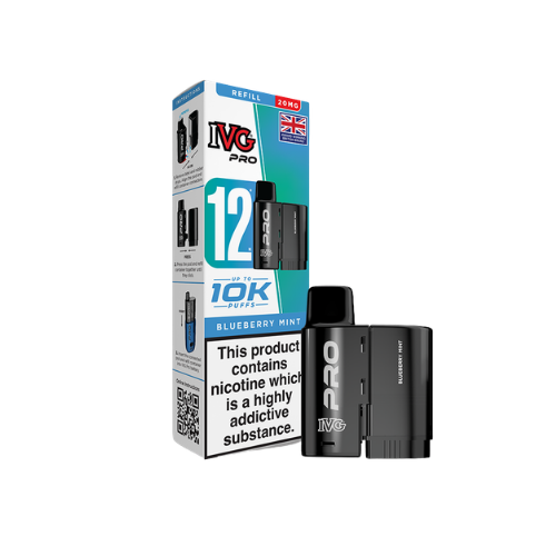 IVG | PRO 12 | Replacement Pods | Blueberry Mint | 20mg