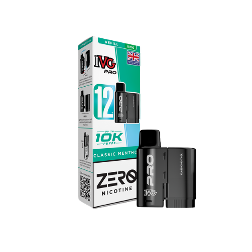 IVG | PRO 12 | Replacement Pods | Classic Menthol | 0mg