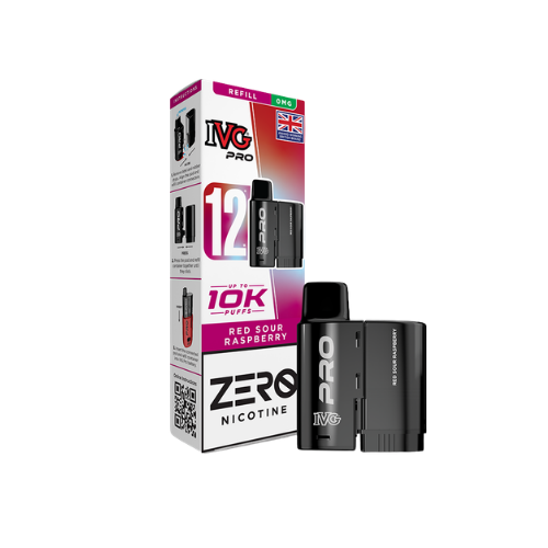 IVG | PRO 12 | Replacement Pods | Red Sour Raspberry | 0mg