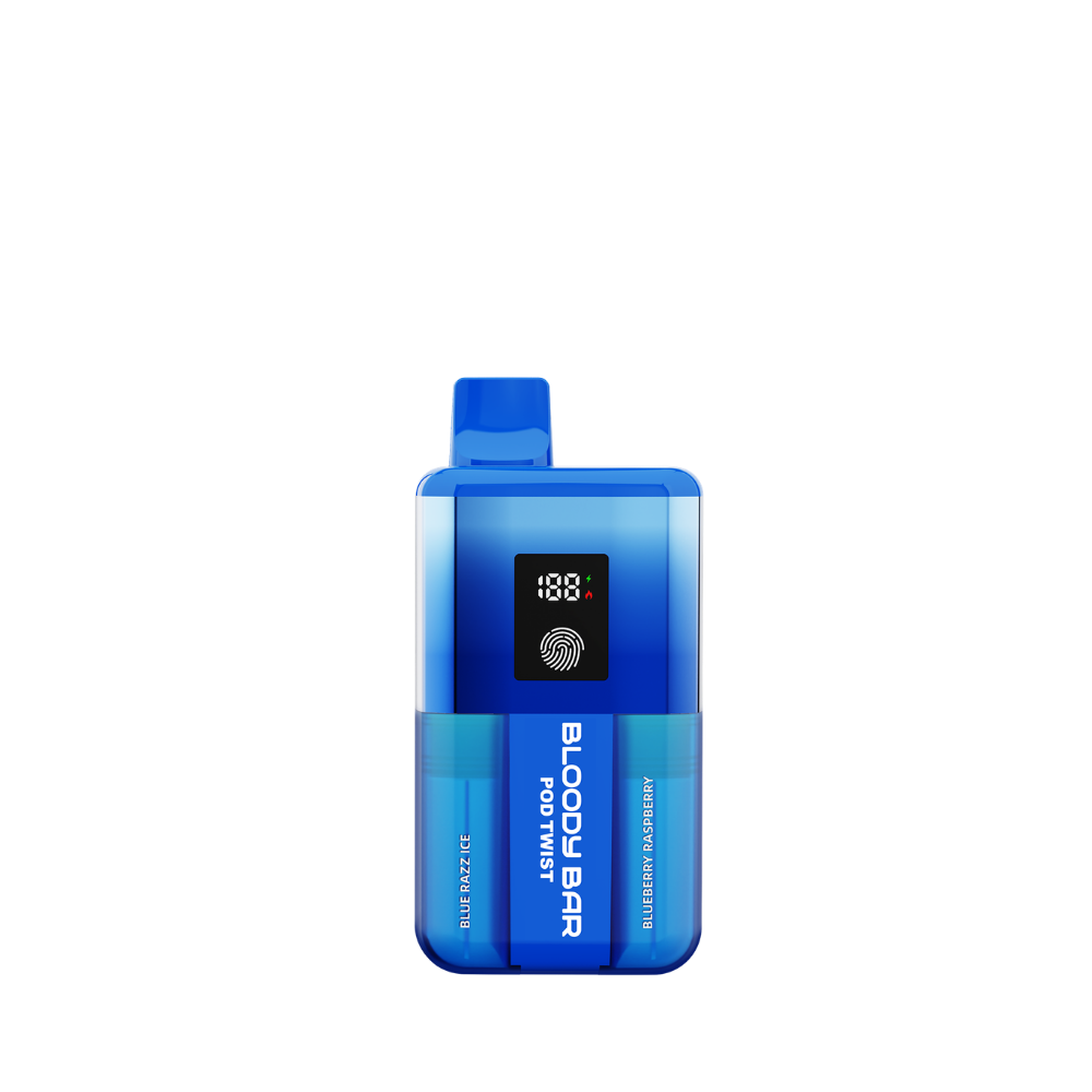 Bloody Bar | Pod Twist | Prefilled Pod Kit | Blue Razz Ice / Blueberry Raspberry | 20K | Pack of 5