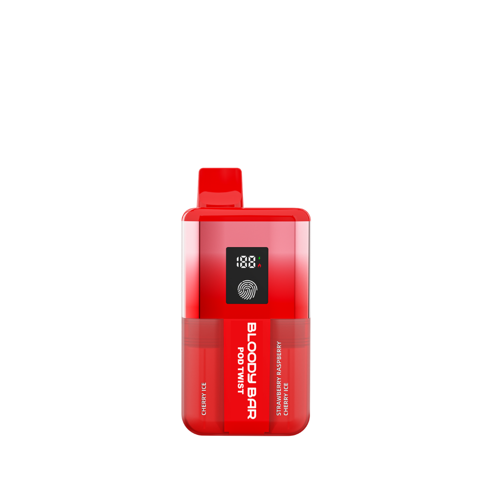 Bloody Bar | Pod Twist | Prefilled Pod Kit | Cherry Ice / Strawberry Raspberry Cherry Ice | 20K|  Pack of 5