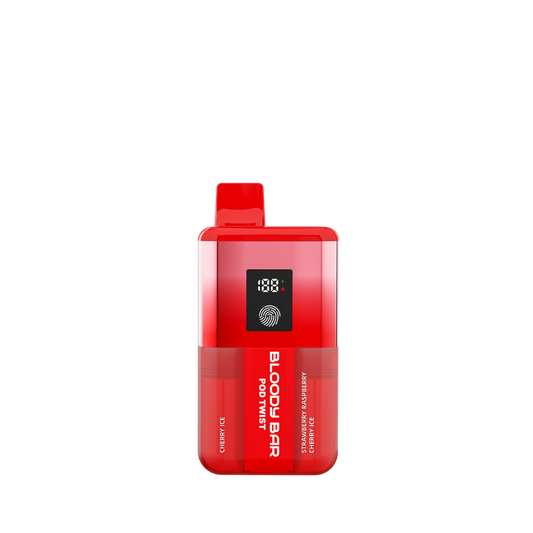 Bloody Bar | Pod Twist | Prefilled Pod Kit | Cherry Ice / Strawberry Raspberry Cherry Ice | 20K|  Pack of 5