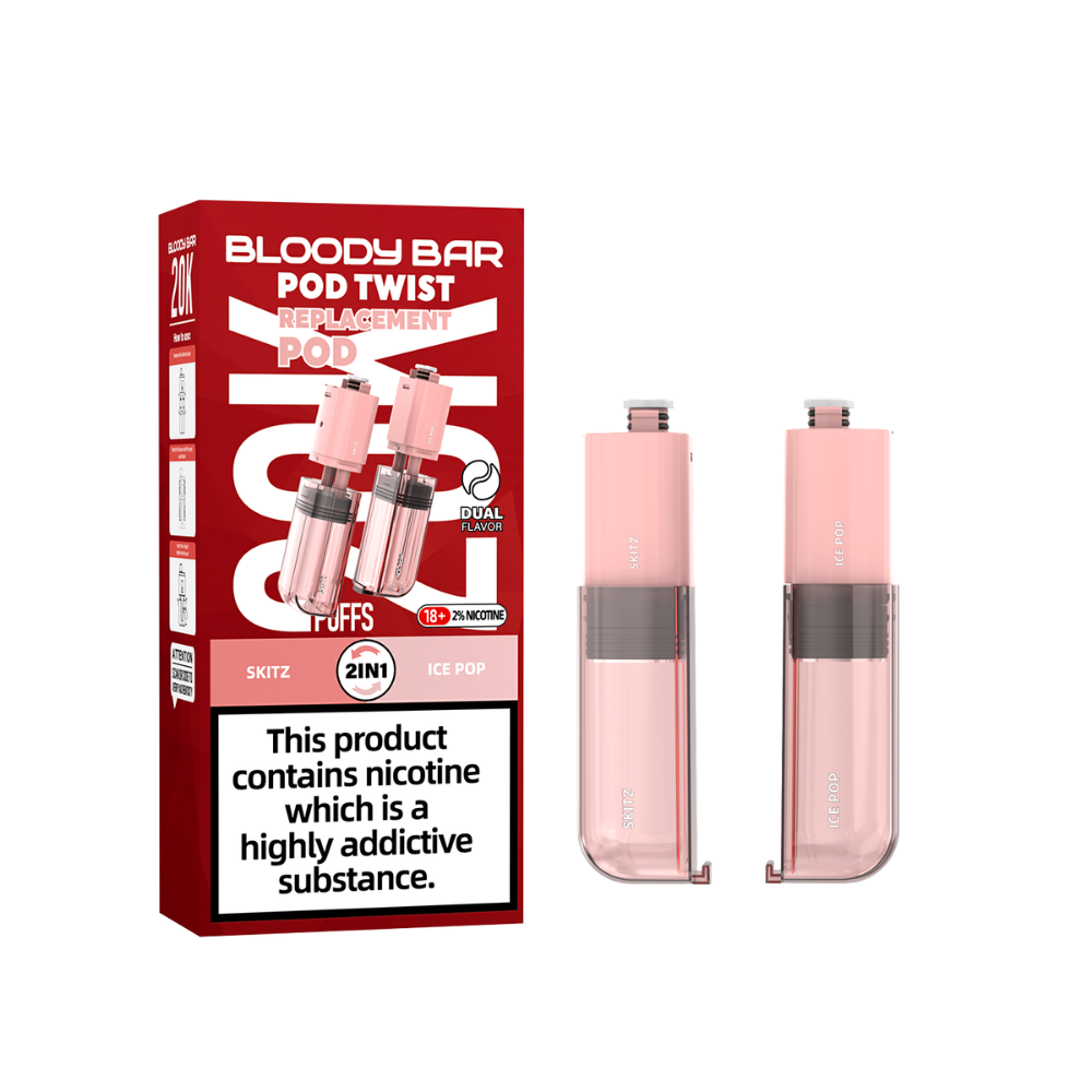 Bloody Bar | Replacement Pods | Skitz/Ice Pop | Pod Twist 20K | Pack of 5