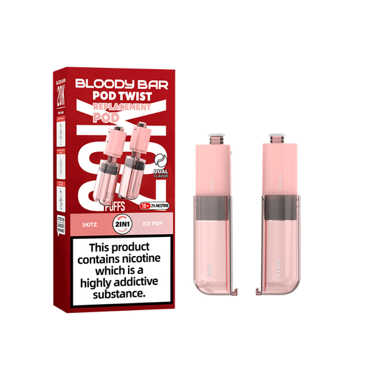 Bloody Bar | Replacement Pods | Skitz/Ice Pop | Pod Twist 20K | Pack of 5