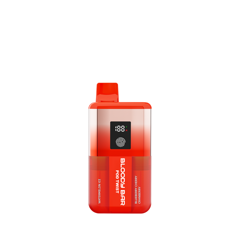 Bloody Bar | Pod Twist | Prefilled Pod Kit | Watermelon Ice / Blueberry Cherry Cranberry | 20K | Pack of 5
