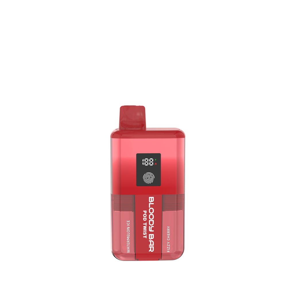 Bloody Bar | Pod Twist | Prefilled Pod Kit | Watermelon Ice / Fizzy Cherry | 20K | Pack of 5
