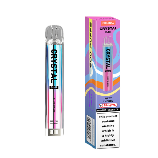 Crystal Bar | Prefilled Pod Kit | Fizzy Cherry | 600 Puffs| Pack Of 10