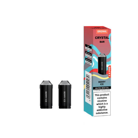 Crystal Bar | Replacement Pods | Berry Ice | 600 Puffs| Pack Of 5