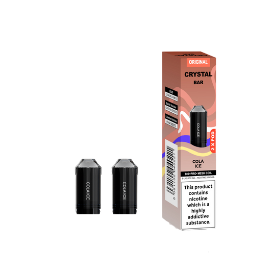 Crystal Bar | Replacement Pods | Cola Ice | 600  Puffs| Pack Of 5