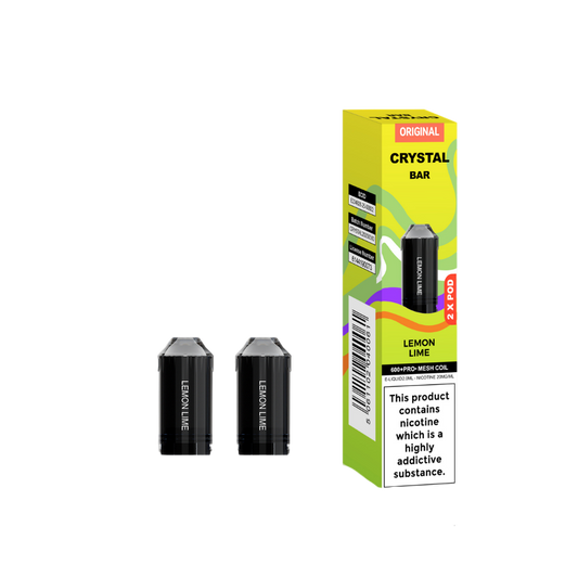 Crystal Bar | Replacement Pods | Lemon Lime | 600  Puffs| Pack Of 5