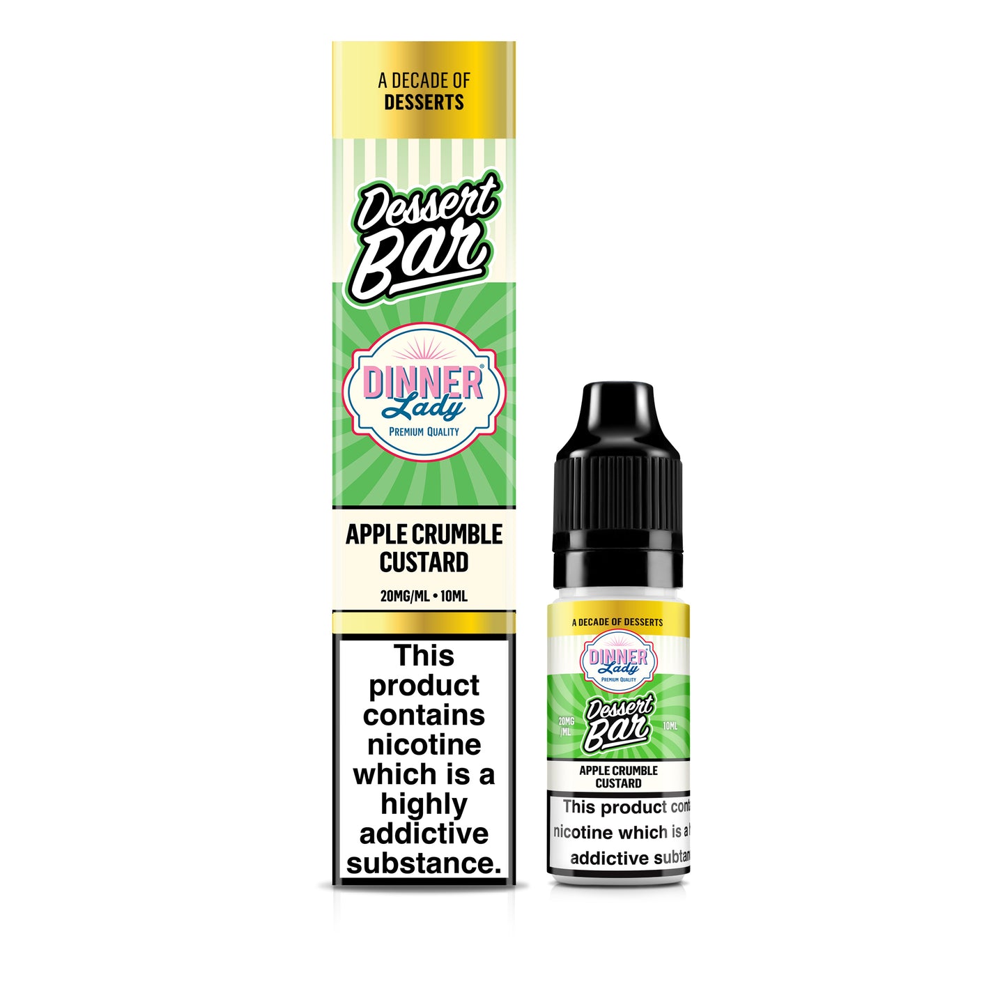 Dinner Lady | Apple Crumble Custard | Dessert Bar Salts | 10ml x 10