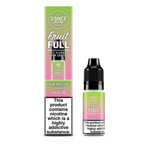 Dinner Lady | Fruit Full | Kiwi Passion Guava | Nic Salts | 10ml x 10