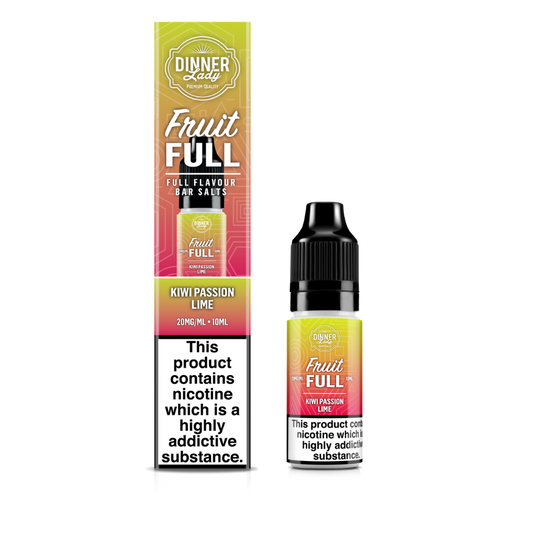 Dinner Lady | Fruit Full | Kiwi Passion Lime | Nic Salts | 10ml x 10