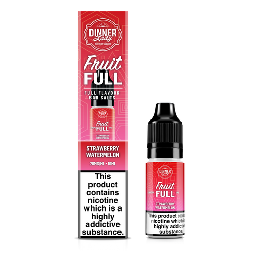 Dinner Lady | Fruit Full | Strawberry Watermelon | Nic Salts | 10ml x 10