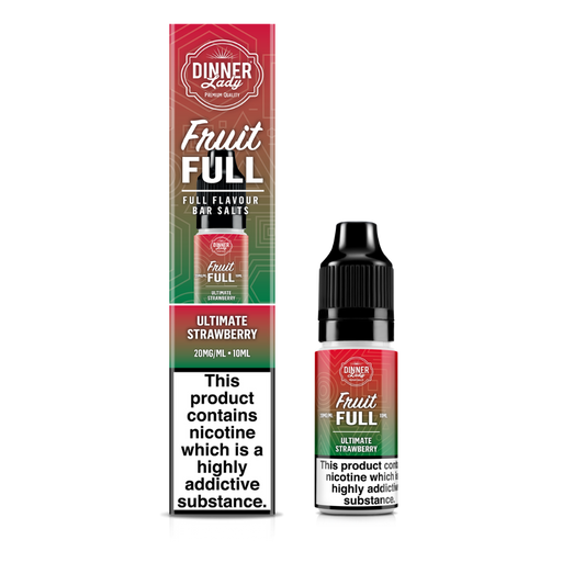 Dinner Lady | Fruit Full | Ultimate Strawberry | Nic Salts | 10ml x 10