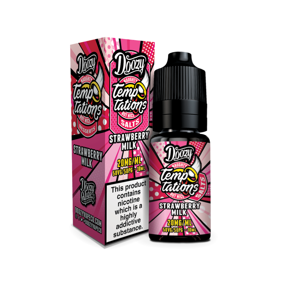 Doozy | Temptations Salts | Strawberry Milk | Nic Salt | 10ml