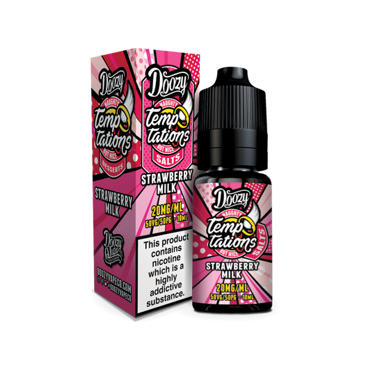 Doozy | Temptations Salts | Strawberry Milk | Nic Salt | 10ml