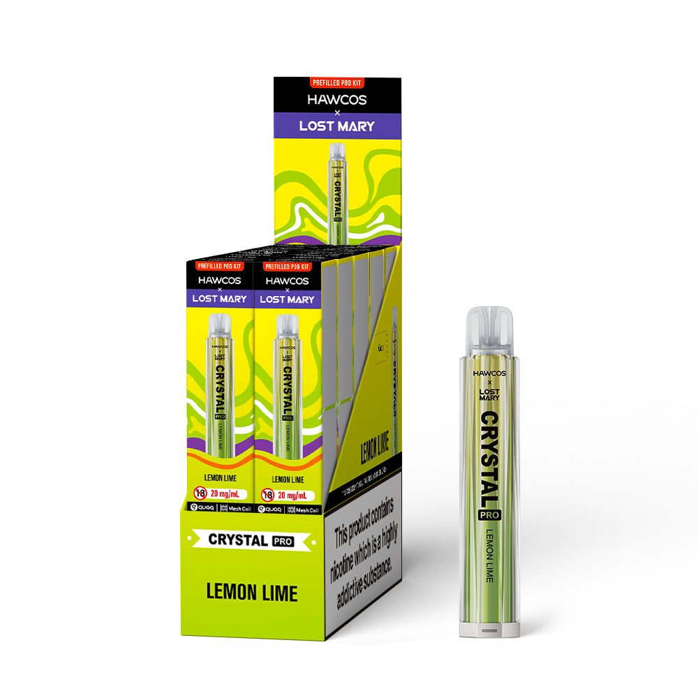 Hawcos x Lost Mary Crystal Pro Lemon Lime  Prefilled Pod Kit