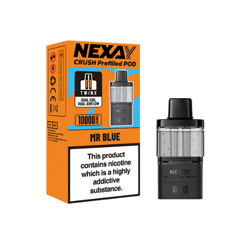 Voopoo | Nexay Crush 10K | Replacement Pods | Mr Blue