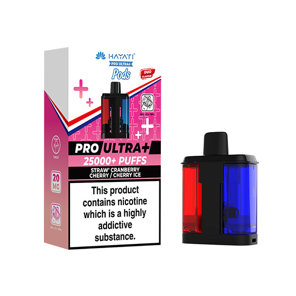 Hayati Pro Ultra 25K | Replacement Pods | Strawberry Cranberry Cherry / Cherry Ice