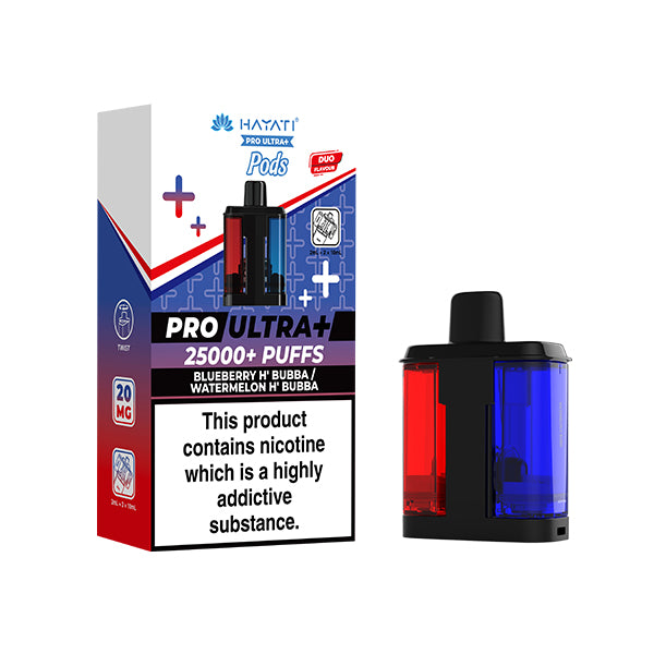 Hayati Pro Ultra 25K | Replacement Pods | Blueberry H Bubba / Watermelon H Bubba
