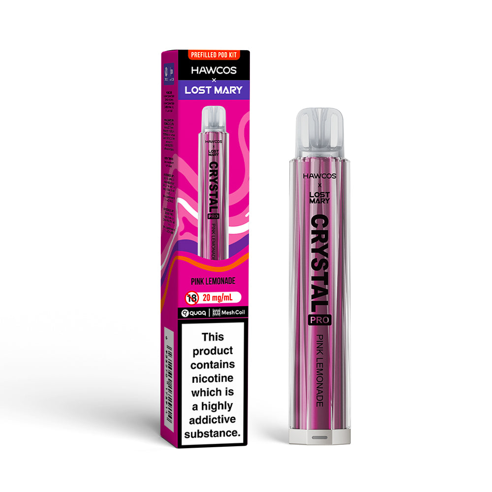 Hawcos x Lost Mary Crystal Pro Pink Lemonade Prefilled Pod Kit