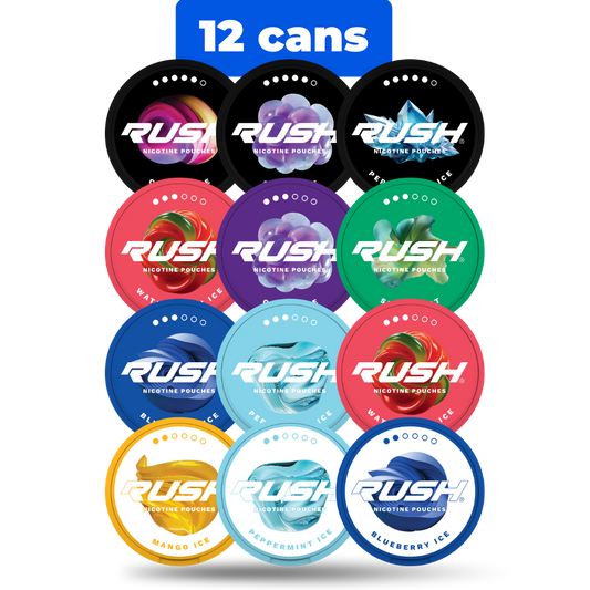 RUSH | Nic Pouches | Mini Bundle | All 12 Flavours